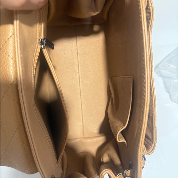 Chanel accordion camel calfskin crossbody/shoulder flap bag - Picture 15 of 17